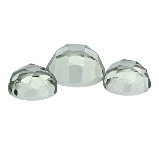 Green Quartz Round Rose-Cut Cabochon