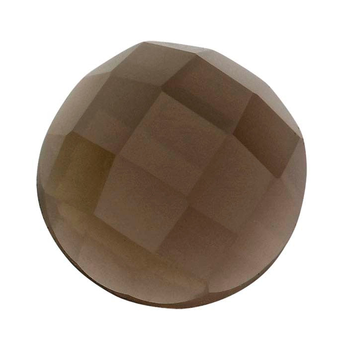 Smoky Quartz Round Rose-Cut Cabochon