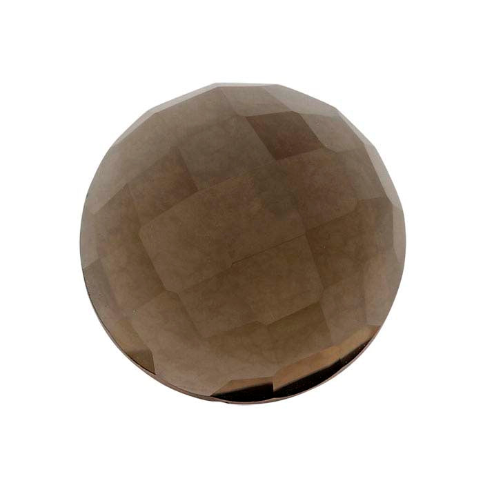 Smoky Quartz Round Rose-Cut Cabochon