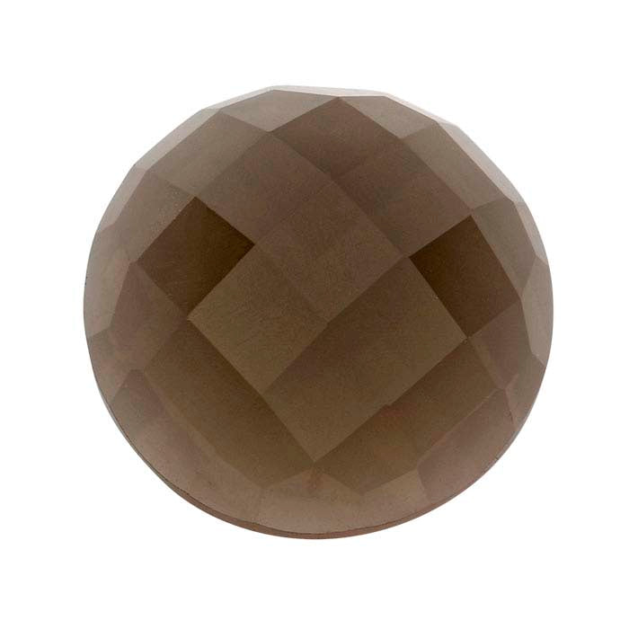 Smoky Quartz Round Rose-Cut Cabochon