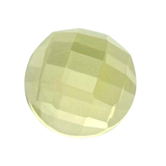 Lemon Quartz Round Rose-Cut Cabochon