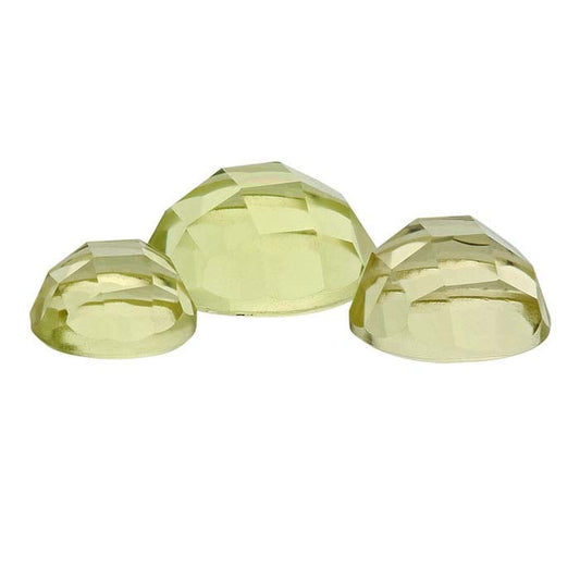 Lemon Quartz Round Rose-Cut Cabochon