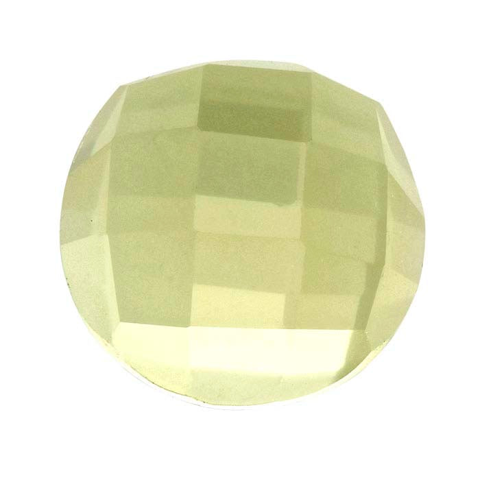 Lemon Quartz Round Rose-Cut Cabochon