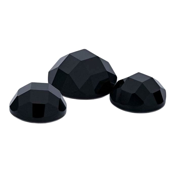 Black Onyx Round Rose-Cut Cabochon