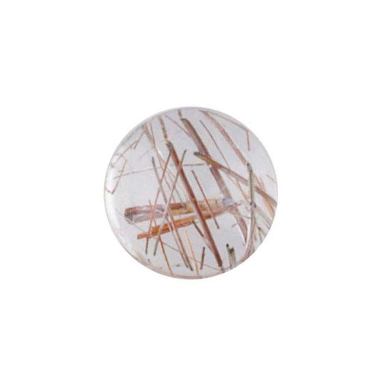 Copper Rutilated Quartz Round Cabochon