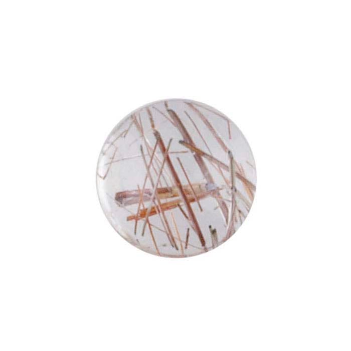 Copper Rutilated Quartz Round Cabochon