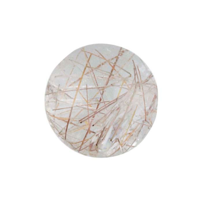 Copper Rutilated Quartz Round Cabochon