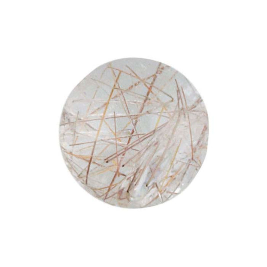 Copper Rutilated Quartz Round Cabochon