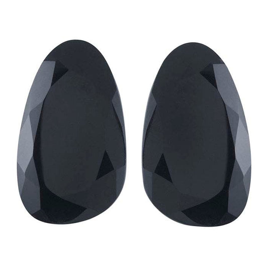 Black Onyx 22 x 13mm Pear Cabochon Slices