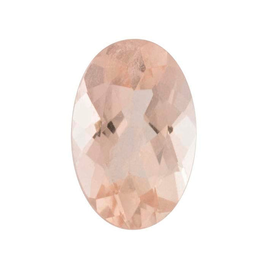 Morganite Oval Faceted Gemstone