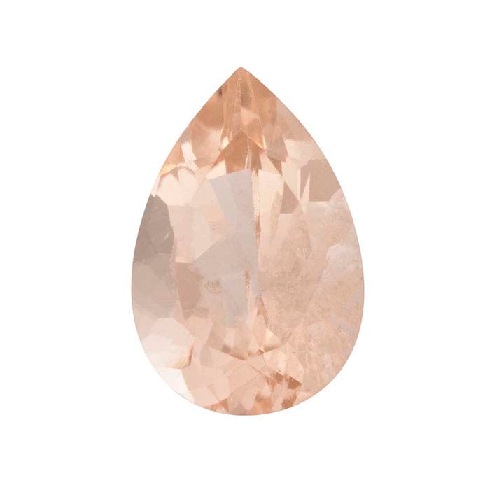 Morganite Pear Faceted Gemstone
