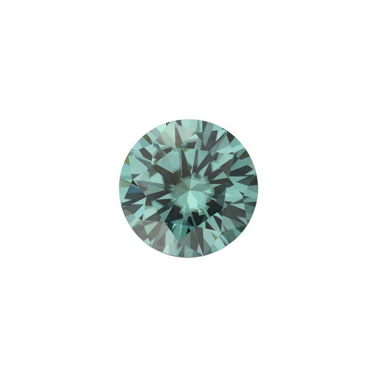 Green Moissanite 8mm Round Faceted Gemstone