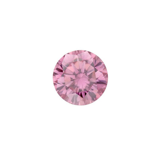 Pink Moissanite 6.5mm Round Faceted Gemstone