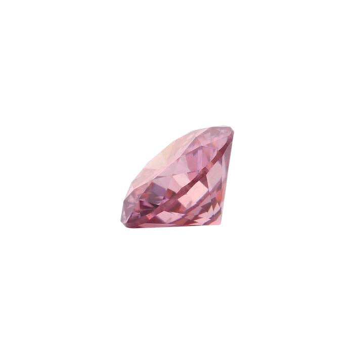 Pink Moissanite 6.5mm Round Faceted Gemstone