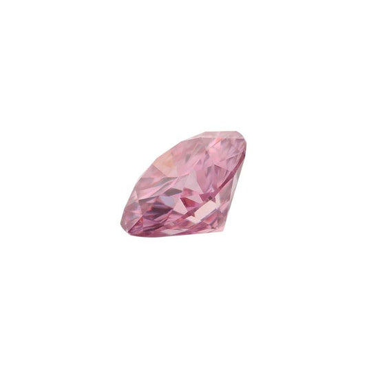 Pink Moissanite 8mm Round Faceted Gemstone