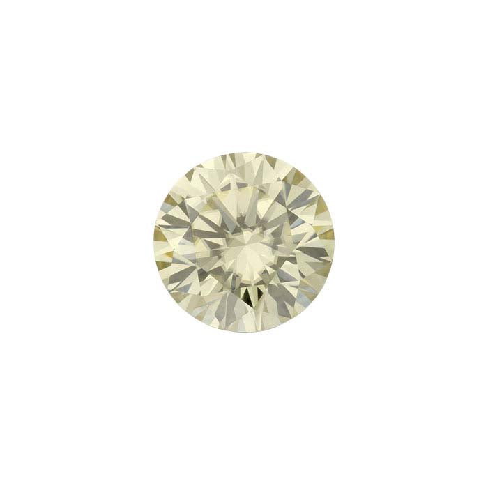 Yellow Moissanite 8mm Round Faceted Gemstone