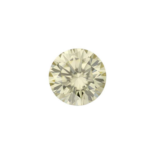 Yellow Moissanite 8mm Round Faceted Gemstone
