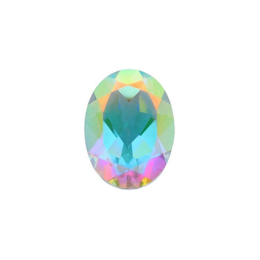 Azotic® Mercury Mist Topaz Oval Faceted Gemstone