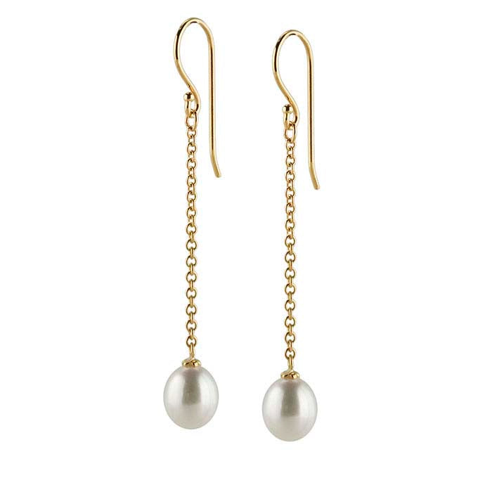Freshwater Cultured Half-Drilled 9.25 x 7.5mm Drop Pearl, White, A-Grade