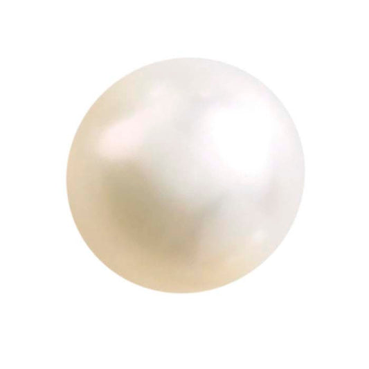 Freshwater Cultured Half-Drilled Round Pearls, White, A-Grade