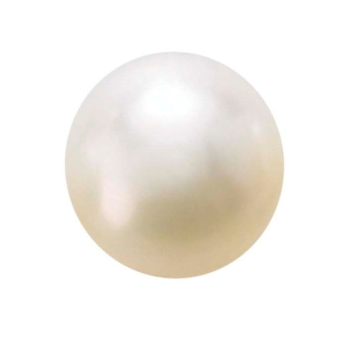 Freshwater Cultured Half-Drilled Round Pearls, White, A-Grade