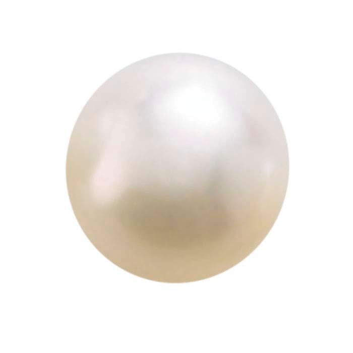 Freshwater Cultured Half-Drilled Round Pearls, White, A-Grade