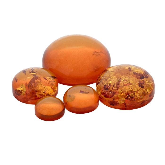 Amber  Round Cabochon