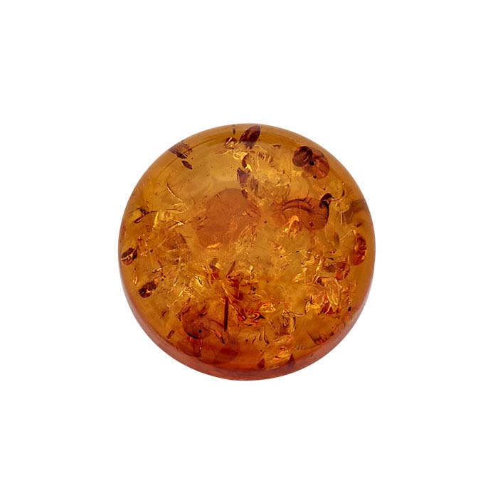 Amber  Round Cabochon