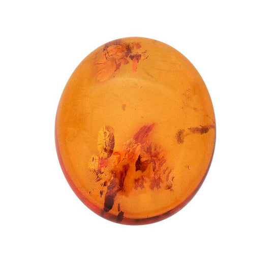 Amber 12 x 10mm Oval Cabochon