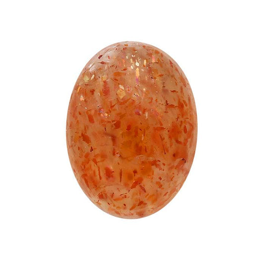 Orange Sunstone 8 x 6mm Oval Cabochon