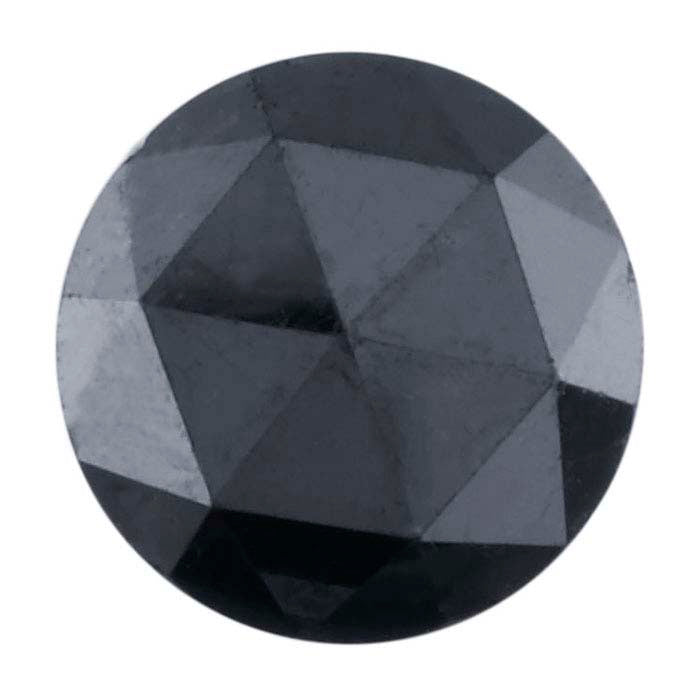 Treated Black Diamond .10–.13-Ct. Round Rose-Cut
