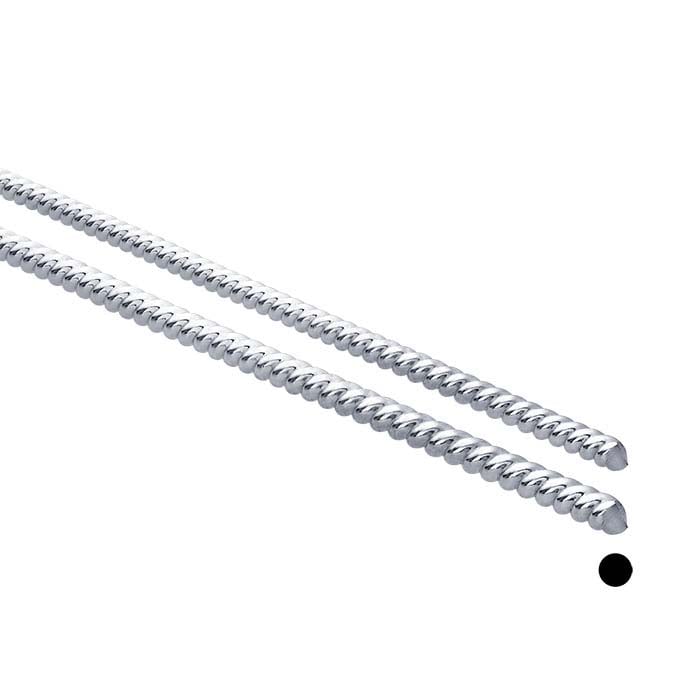 Sterling Silver Round Twist-Pattern Wires, 1/2-Hard