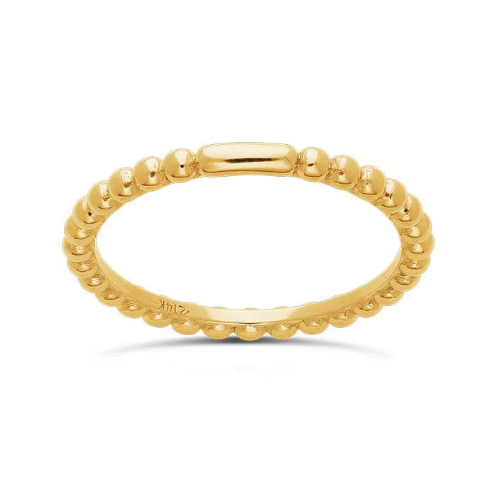 14K Yellow Gold Ball Spacer Ring