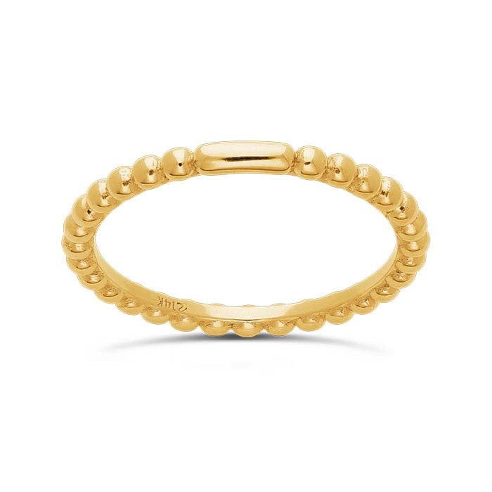14K Yellow Gold Ball Spacer Ring