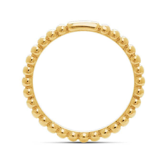 14K Yellow Gold Ball Spacer Ring