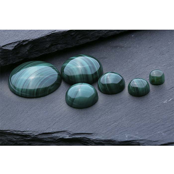 Malachite 20mm Round Cabochon