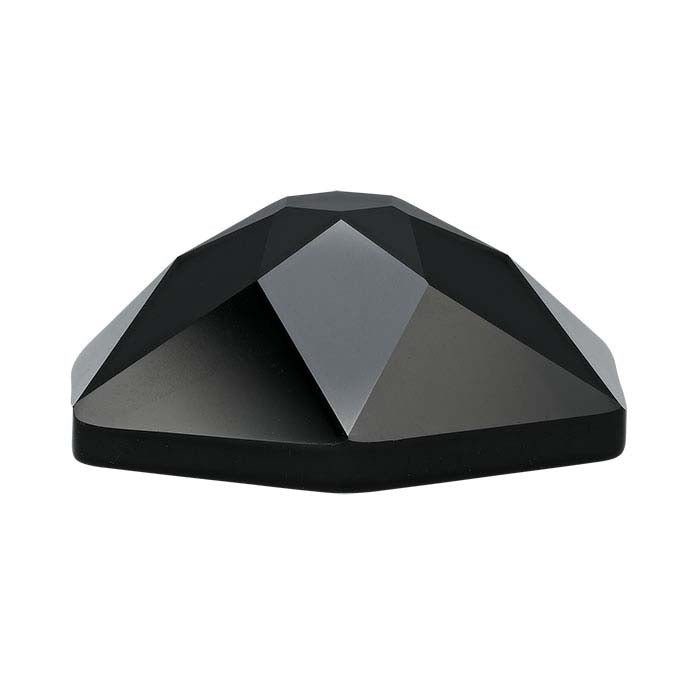 Black Onyx 18mm Hexagon Rose-Cut Cabochon
