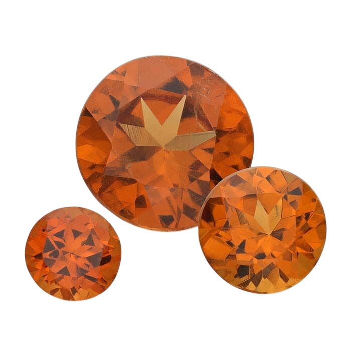 American Mined™ Washington Hessonite Garnet Round Faceted Gemstone
