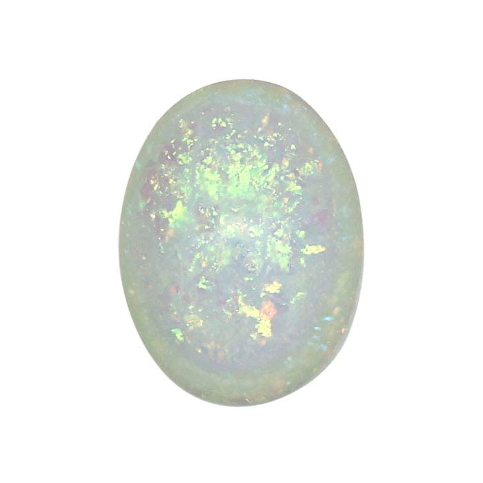 Sterling-Created Nova-Style Lab-Grown Opal 8 x 6mm Oval Cabochon