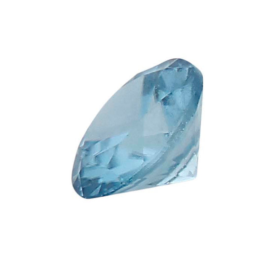 Blue Zircon 3mm Round Faceted Gemstone, AA Grade