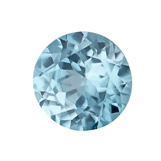 Blue Zircon 3.5mm Round Faceted Gemstone, AA Grade