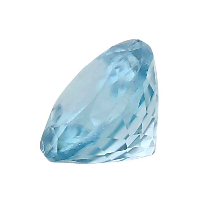 Blue Zircon 3.5mm Round Faceted Gemstone, AA Grade