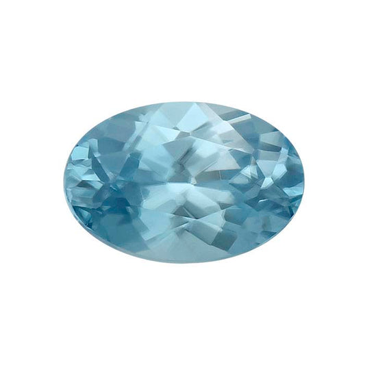 Blue Zircon 5 x 3mm Oval Faceted Gemstone, AA Grade