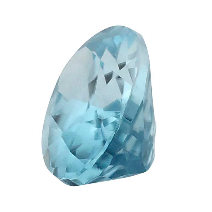 Blue Zircon 5 x 3mm Oval Faceted Gemstone, AA Grade
