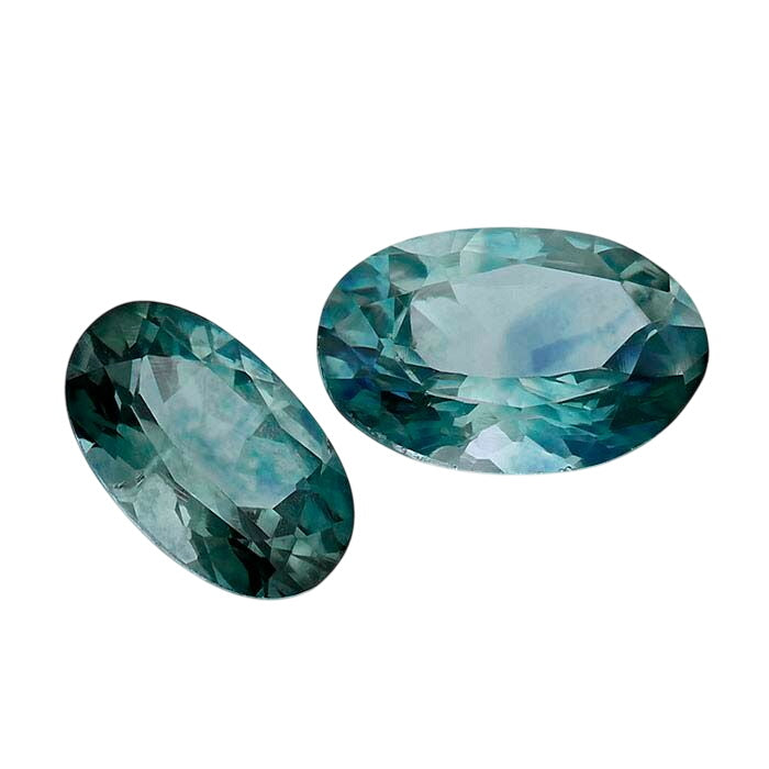 American Mined™ Teal Montana Sapphire™ Oval Faceted Gemstone