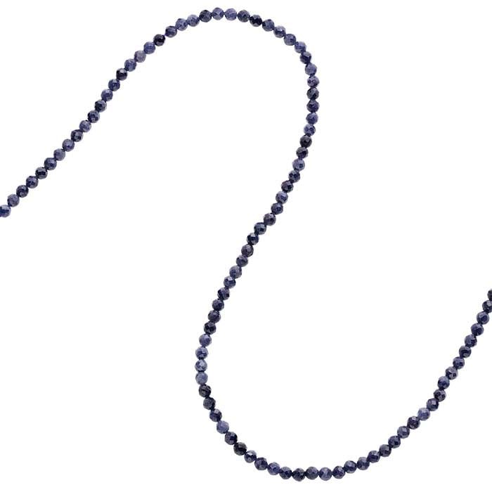 Sapphire 3mm Faceted Round Bead