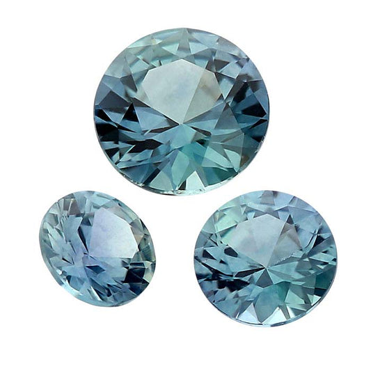 American Mined™ Teal Montana Sapphire™ 3.5mm Round Faceted Gemstone