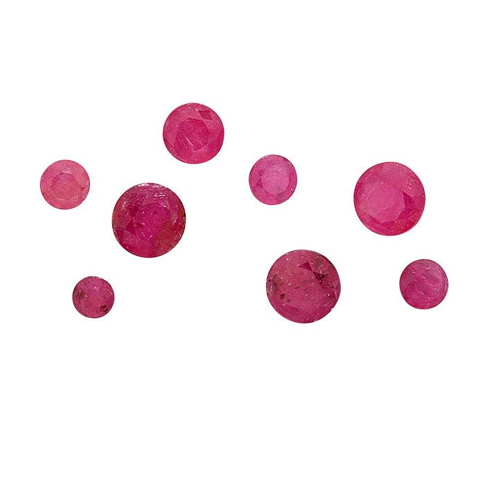 American Mined™ Rodeo Queen Ruby™ 1.75mm Round Faceted Gemstone, B-Grade