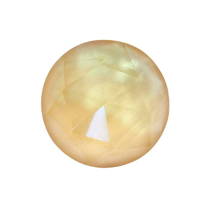 Golden Citrine 6mm Round Rose-Cut Cabochon