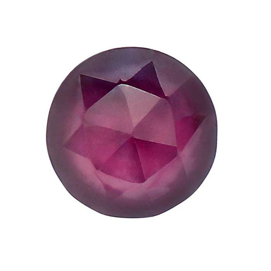 Rhodolite Garnet 4mm Round Rose-Cut Cabochon